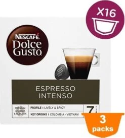 Nescafé Dolce Gusto Espresso Intenso Cups - 3 X 16 Stuks -Koffiehuis 1082x1200
