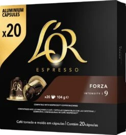 L'OR Espresso Forza Koffiecups - Intensiteit 9/12 - 10 X 20 Capsules 24 L'OR Espresso Forza Koffiecups - Intensiteit 9/12 - 10 X 20 Capsules -Koffiehuis 1128x1200 1