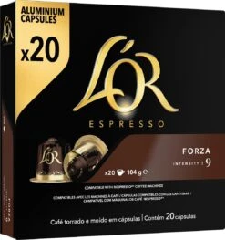L'OR Espresso Forza Koffiecups - Intensiteit 9/12 - 10 X 20 Capsules 26 L'OR Espresso Forza Koffiecups - Intensiteit 9/12 - 10 X 20 Capsules -Koffiehuis 1129x1200 1