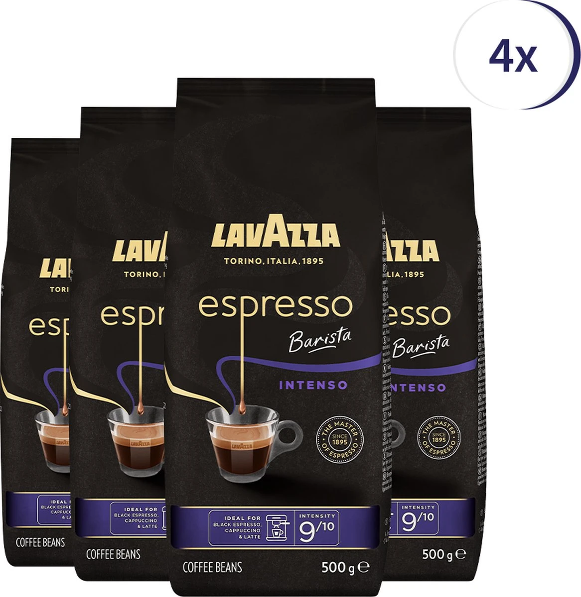 Lavazza Espresso Barista Intenso Koffiebonen - 500 Gram X4 3 Lavazza Espresso Barista Intenso Koffiebonen - 500 Gram X4