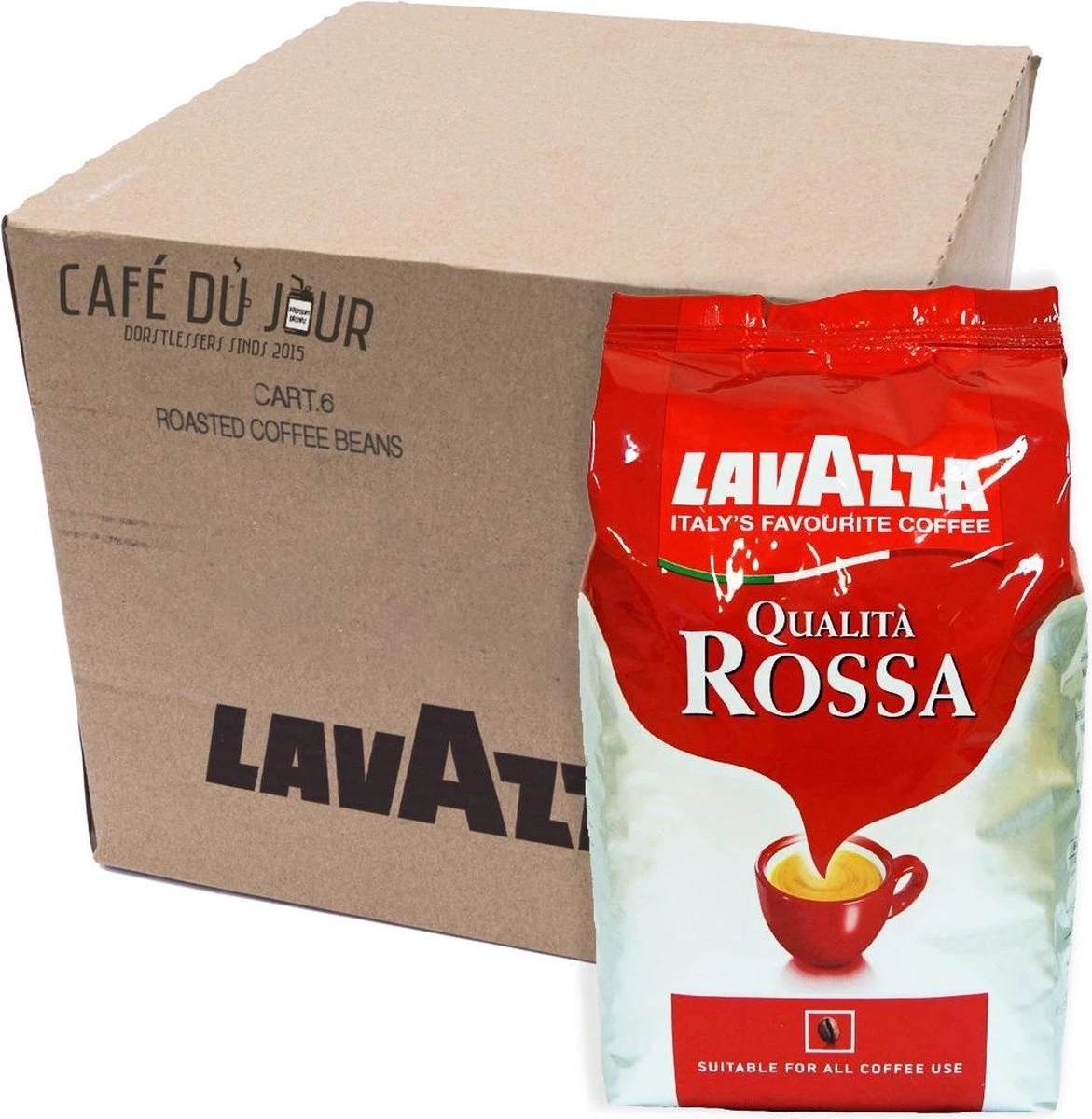 Lavazza Qualita Rossa Koffiebonen - 6x1KG 4 Lavazza Qualita Rossa Koffiebonen - 6x1KG - Afbeelding 2