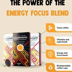 Cupplement Energy/Focus Blend Dark Roast Espresso - 10 Nespresso Koffiecups - Koffie Met Vitamines, Extra Cafeïne En Superfoods - Duurzame Biologische Afbreekbare Koffie Capsules 10 Cupplement Energy/Focus Blend Dark Roast Espresso - 10 Nespresso Koffiecups - Koffie Met Vitamines, Extra Cafeïne En Superfoods - Duurzame Biologische Afbreekbare Koffie Capsules -Koffiehuis 1198x1200 5