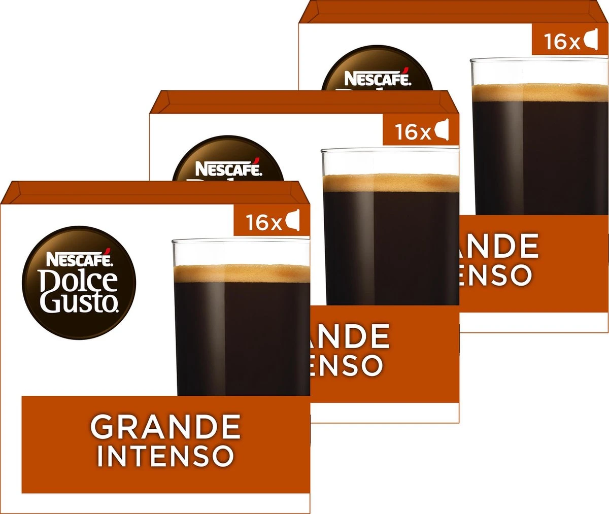 Nescafé Dolce Gusto Capsules Grande Intenso - 48 Koffiecups - Geschikt Voor 48 Koppen Koffie 3 Nescafé Dolce Gusto Capsules Grande Intenso - 48 Koffiecups - Geschikt Voor 48 Koppen Koffie