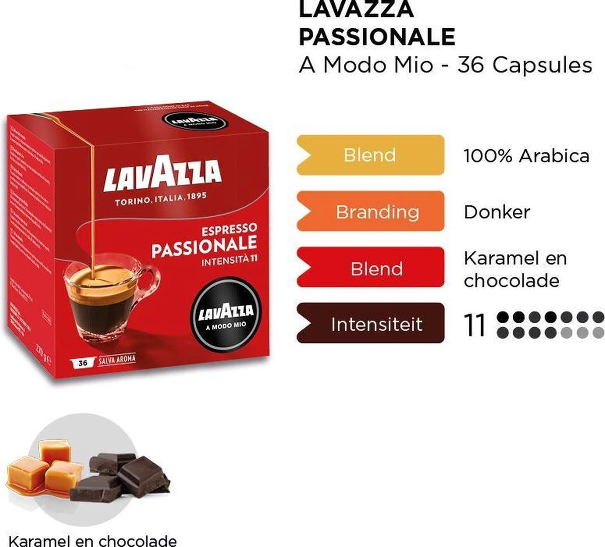Lavazza A Modo Mio Passionale 36 Stuks 5 Lavazza A Modo Mio Passionale 36 Stuks - Afbeelding 3