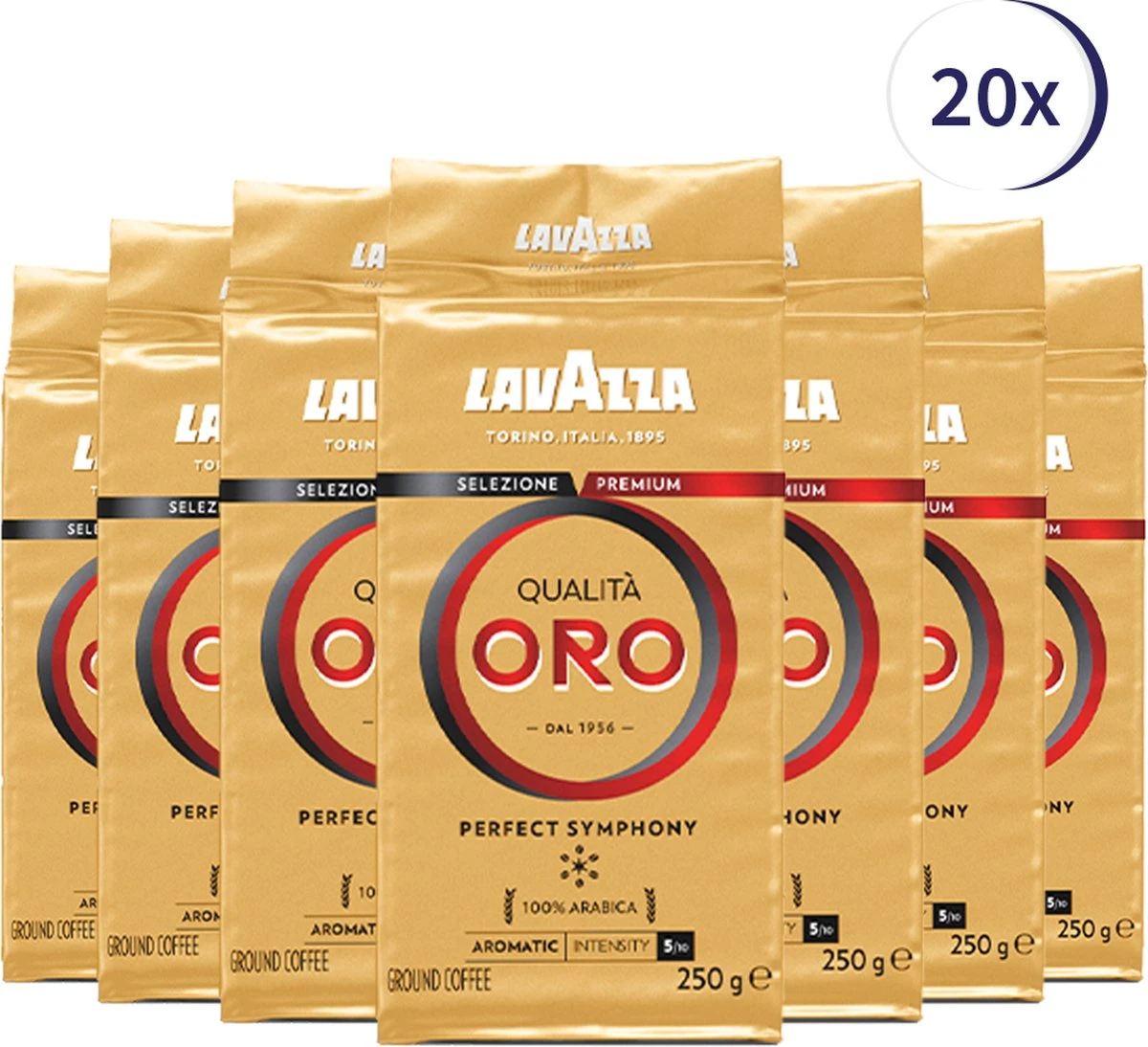 Lavazza Qualita Oro Gemalen / Filterkoffie - 250 Gram Krimp X20 3 Lavazza Qualita Oro Gemalen / Filterkoffie - 250 Gram Krimp X20
