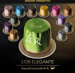 L'OR Lungo Elegante Koffiecups - Intensiteit 6/12 - 10 X 20 Capsules 23 L'OR Lungo Elegante Koffiecups - Intensiteit 6/12 - 10 X 20 Capsules -Koffiehuis 1200x1173 12