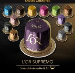 L'OR Espresso Supremo Koffiecups - Intensiteit 10/12 - 10 X 10 Capsules -Koffiehuis 1200x1173 3