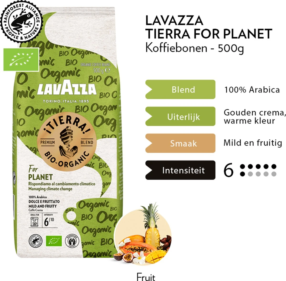 Lavazza Tierra For Planet Biologische Koffiebonen - 500 Gram X4 6 Lavazza Tierra For Planet Biologische Koffiebonen - 500 Gram X4 - Afbeelding 4