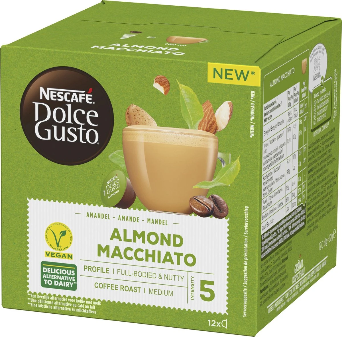 Nescafé Dolce Gusto Almond Macchiato Capsules - Vegan Koffie - 36 Koffiecups 5 Nescafé Dolce Gusto Almond Macchiato Capsules - Vegan Koffie - 36 Koffiecups - Afbeelding 3