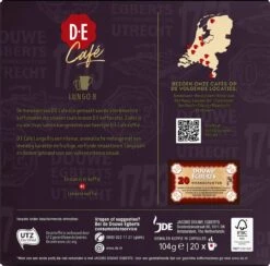 Douwe Egberts D.E Café Lungo Koffiecups - Intesiteit 8/12 - 10 X 20 Capsules -Koffiehuis 1200x1186 5