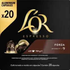 L'OR Espresso Forza Koffiecups - Intensiteit 9/12 - 10 X 20 Capsules 25 L'OR Espresso Forza Koffiecups - Intensiteit 9/12 - 10 X 20 Capsules -Koffiehuis 1200x1187 2