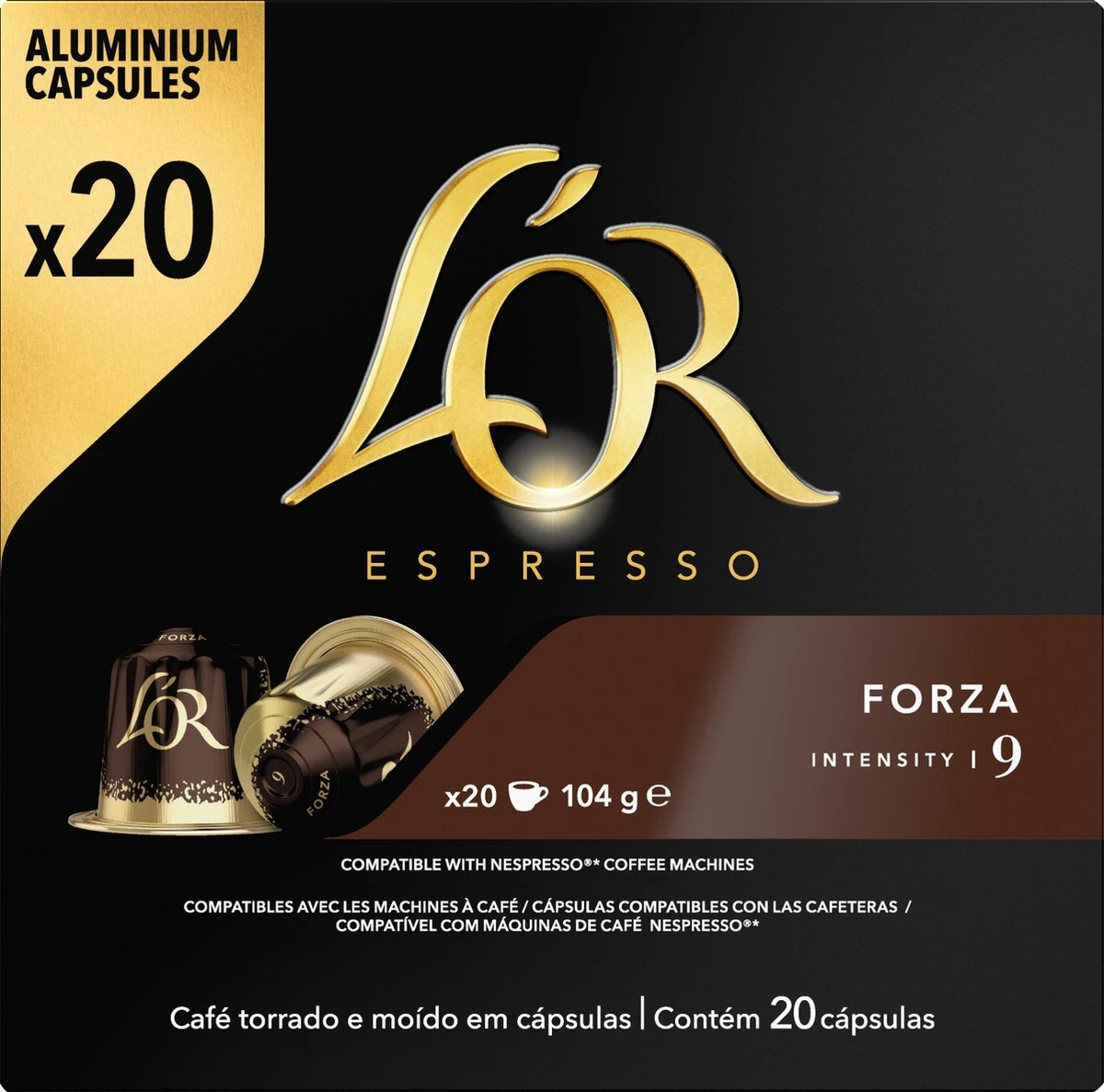 L'OR Espresso Forza Koffiecups - Intensiteit 9/12 - 10 X 20 Capsules 13 L'OR Espresso Forza Koffiecups - Intensiteit 9/12 - 10 X 20 Capsules - Afbeelding 11