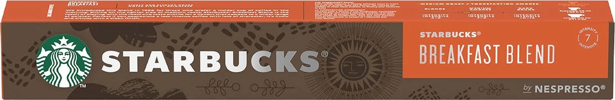 Starbucks By Nespresso Breakfast Blend 120 Koffiecups 4 Starbucks By Nespresso Breakfast Blend 120 Koffiecups - Afbeelding 2