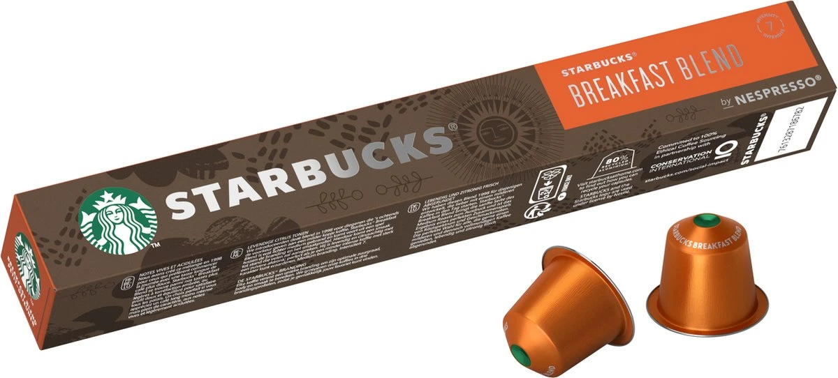 Starbucks By Nespresso Breakfast Blend 120 Koffiecups 6 Starbucks By Nespresso Breakfast Blend 120 Koffiecups - Afbeelding 4
