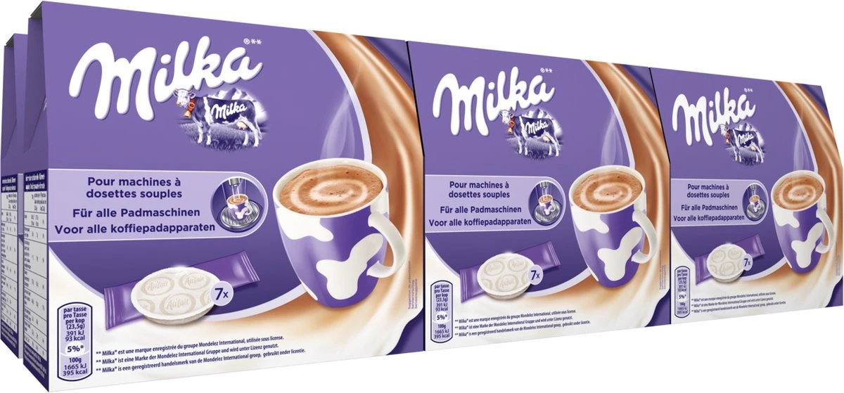 Senseo Milka Pads - 4 X 8 Pads - Warme Chocolademelk 3 Senseo Milka Pads - 4 X 8 Pads - Warme Chocolademelk