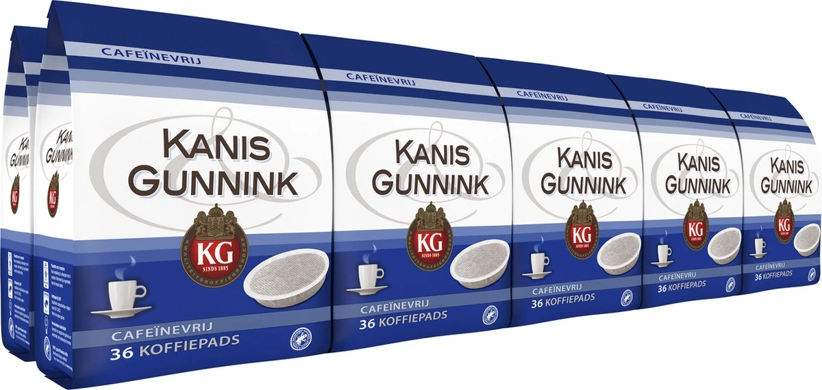 Kanis & Gunnink Cafeïnevrij Koffiepads - 10 X 36 Pads 3 Kanis & Gunnink Cafeïnevrij Koffiepads - 10 X 36 Pads