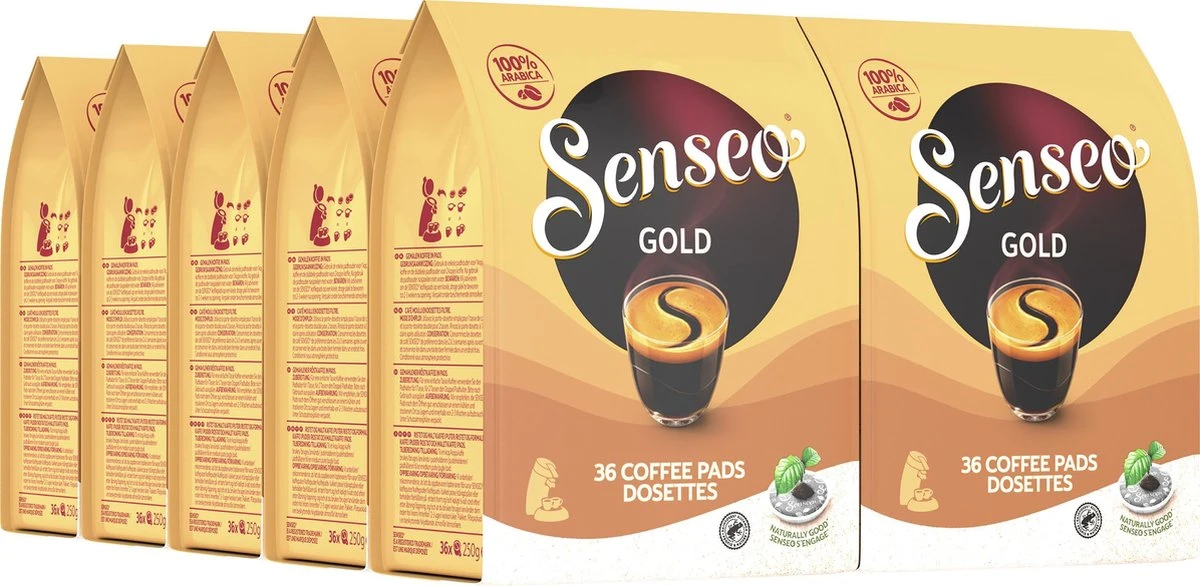 Senseo Gold Koffiepads - 5/9 Intensiteit - 10 X 36 Pads 2 Senseo Gold Koffiepads - 5/9 Intensiteit - 10 X 36 Pads