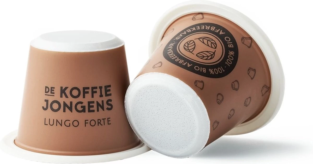 Biologisch Afbreekbare Koffiecups - Lungo Forte 180x - De Koffiejongens 4 Biologisch Afbreekbare Koffiecups - Lungo Forte 180x - De Koffiejongens - Afbeelding 2
