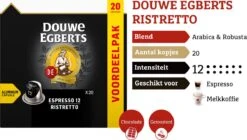 Douwe Egberts Espresso Ristretto (12) - 10 X 20 Koffiecups -Koffiehuis 1200x681