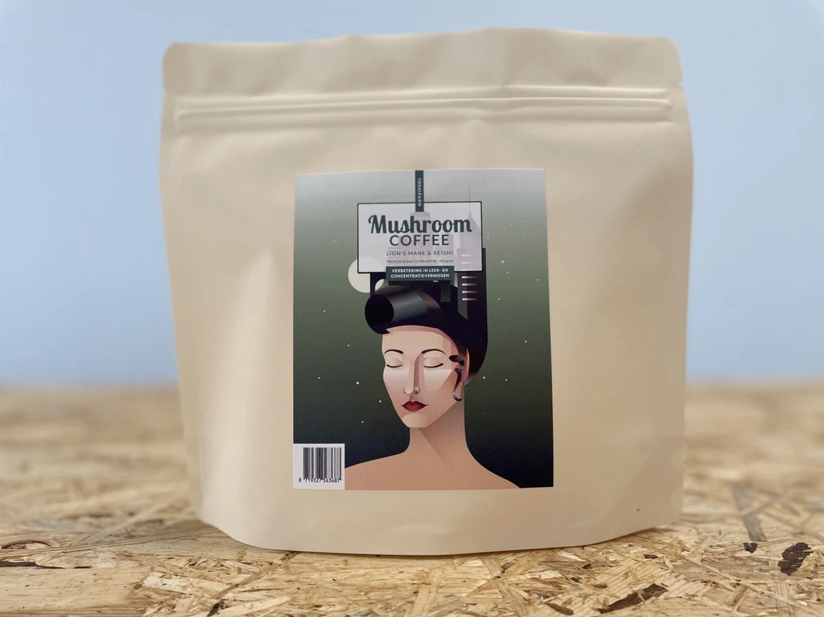 ToshiFarm Lion's Mane En Reishi Koffie - 250 Gram - Biologisch & Fair Trade - Verbetering In Concentratievermogen En Leervermogen - Filterkoffie Met Paddenstoel 3 ToshiFarm Lion's Mane En Reishi Koffie - 250 Gram - Biologisch & Fair Trade - Verbetering In Concentratievermogen En Leervermogen - Filterkoffie Met Paddenstoel