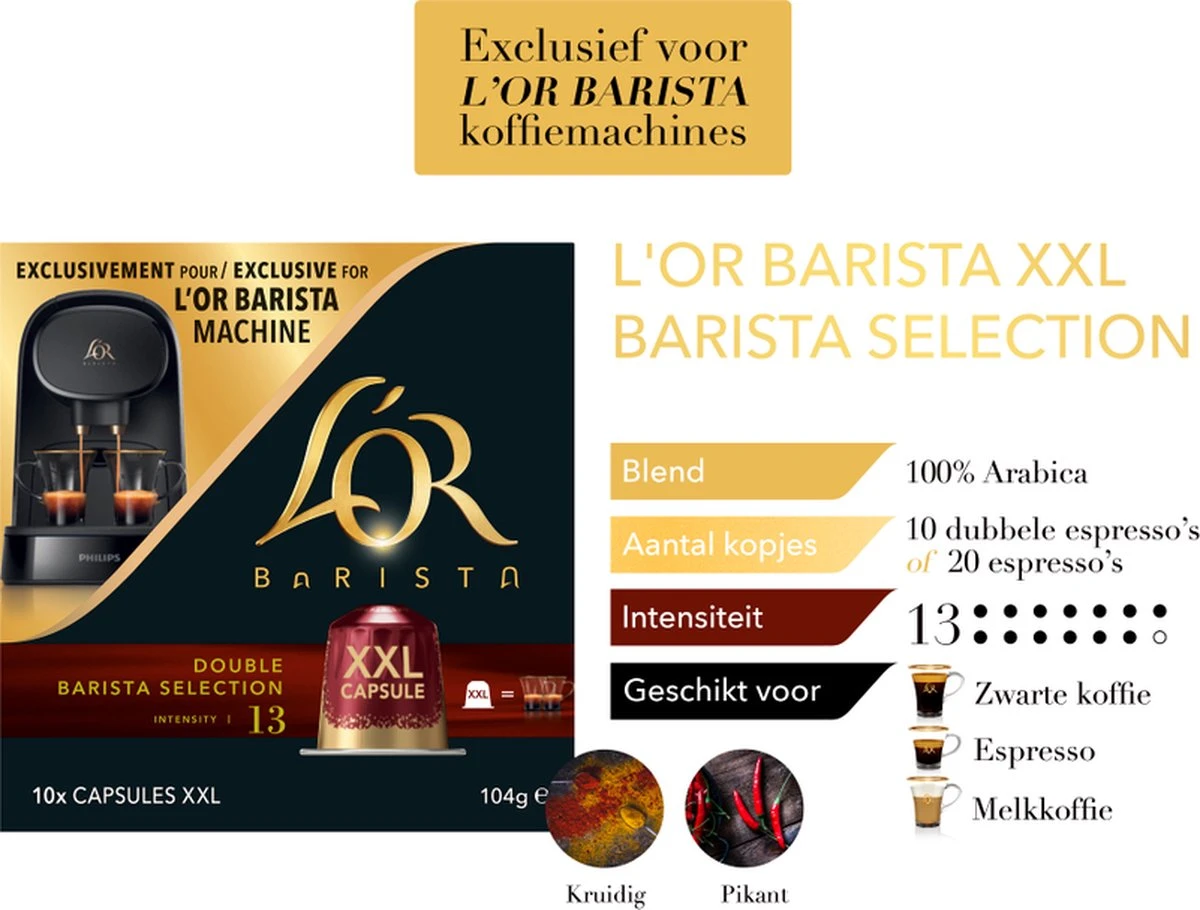 L'OR BARISTA XXL Barista Selection (13) - 5 X 10 Koffiecups 8 L'OR BARISTA XXL Barista Selection (13) - 5 X 10 Koffiecups - Afbeelding 6