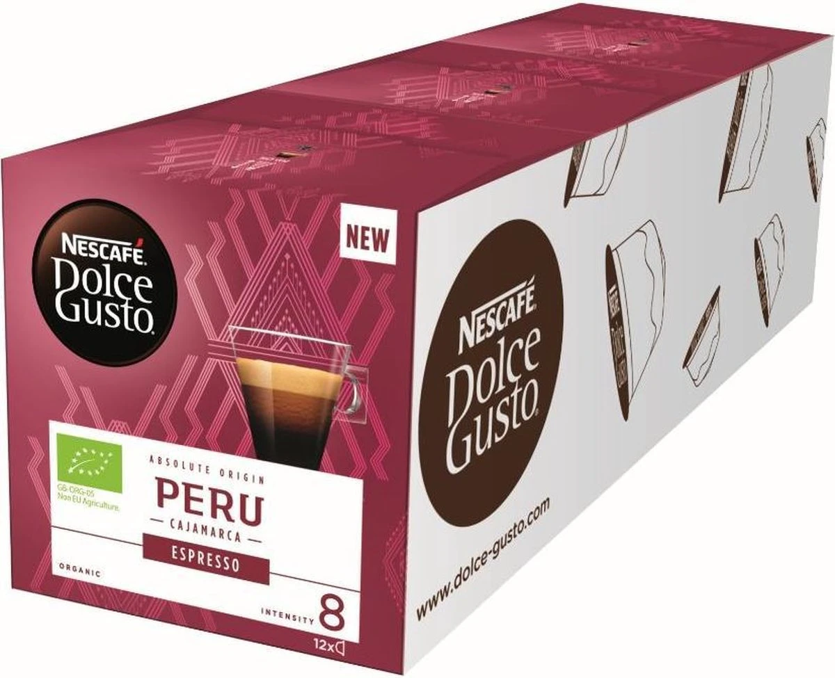 Nescafé Dolce Gusto Espresso Peru Capsules - 36 Koffiecups - GB-ORG-05 5 Nescafé Dolce Gusto Espresso Peru Capsules - 36 Koffiecups - GB-ORG-05 - Afbeelding 3