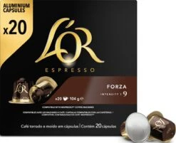 L'OR Espresso Forza Koffiecups - Intensiteit 9/12 - 10 X 20 Capsules 27 L'OR Espresso Forza Koffiecups - Intensiteit 9/12 - 10 X 20 Capsules -Koffiehuis 1200x975 2
