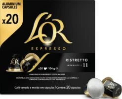 L'OR Espresso Ristretto Koffiecups - Intensiteit 11/12 - 10 X 20 Capsules 19 L'OR Espresso Ristretto Koffiecups - Intensiteit 11/12 - 10 X 20 Capsules -Koffiehuis 1200x975