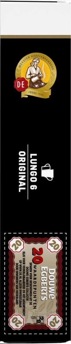 Douwe Egberts Lungo Original Koffiecups - Intensiteit 6/12 - 10 X 20 Capsules 18 Douwe Egberts Lungo Original Koffiecups - Intensiteit 6/12 - 10 X 20 Capsules -Koffiehuis 249x1200 2