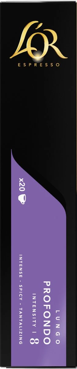 L'OR Lungo Profondo Koffiecups - Intensiteit 8/12 - 4 X 40 Capsules 5 L'OR Lungo Profondo Koffiecups - Intensiteit 8/12 - 4 X 40 Capsules - Afbeelding 3