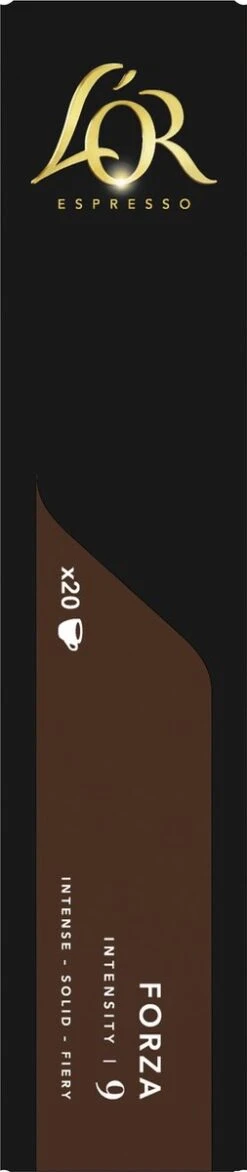 L'OR Espresso Forza Koffiecups - Intensiteit 9/12 - 10 X 20 Capsules 22 L'OR Espresso Forza Koffiecups - Intensiteit 9/12 - 10 X 20 Capsules -Koffiehuis 253x1200 1