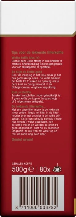 Douwe Egberts Aroma Rood Grove Maling Filterkoffie - 6 X 500 Gram 12 Douwe Egberts Aroma Rood Grove Maling Filterkoffie - 6 X 500 Gram -Koffiehuis 421x1200