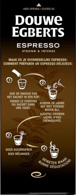 Douwe Egberts Espresso Sticks Oploskoffie - 6 X 25 Zakjes 13 Douwe Egberts Espresso Sticks Oploskoffie - 6 X 25 Zakjes -Koffiehuis 471x1200