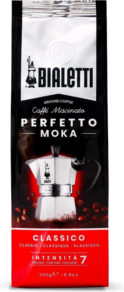 Bialetti Perfetto Moka Classico Gemalen Koffie - 250 Gram 3 Bialetti Perfetto Moka Classico Gemalen Koffie - 250 Gram