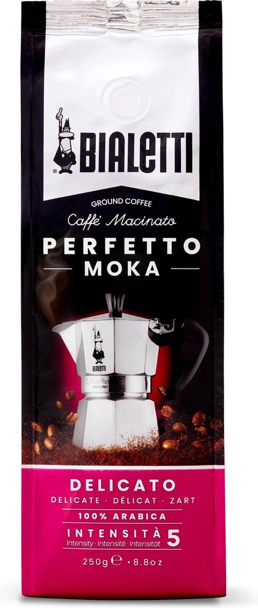 Bialetti Perfetto Moka Delicato Gemalen Koffie - 250 Gram 3 Bialetti Perfetto Moka Delicato Gemalen Koffie - 250 Gram