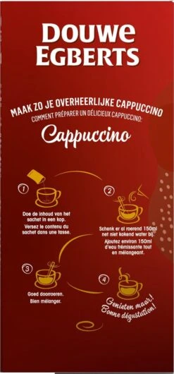 Douwe Egberts Verwenkoffie Cappuccino Oploskoffie - 5 X 10 Zakjes 15 Douwe Egberts Verwenkoffie Cappuccino Oploskoffie - 5 X 10 Zakjes -Koffiehuis 559x1200