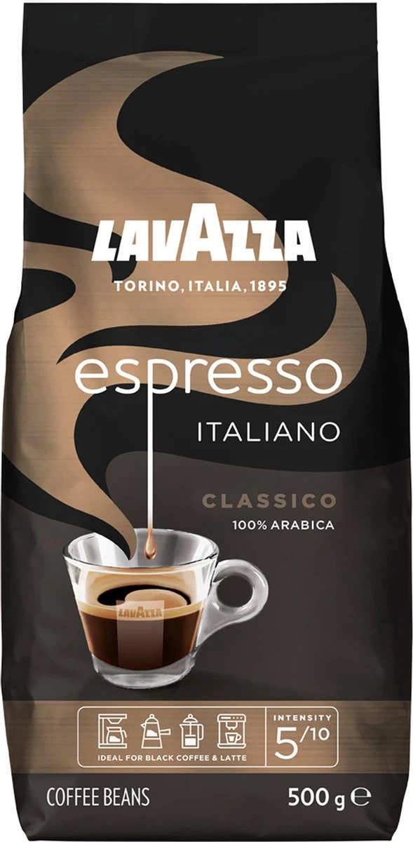 Lavazza Espresso Italiano Classico Koffiebonen - 500 Gram X4 7 Lavazza Espresso Italiano Classico Koffiebonen - 500 Gram X4 - Afbeelding 5