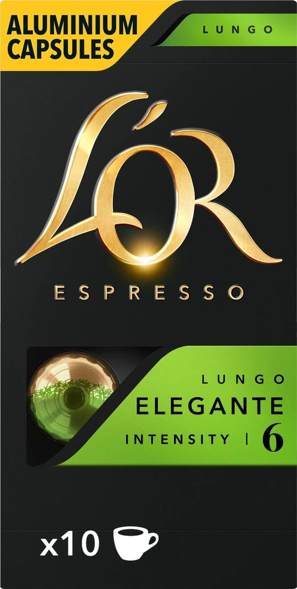 L'OR Lungo Elegante Koffiecups - Intensiteit 6/12 - 10 X 10 Capsules 11 L'OR Lungo Elegante Koffiecups - Intensiteit 6/12 - 10 X 10 Capsules - Afbeelding 9