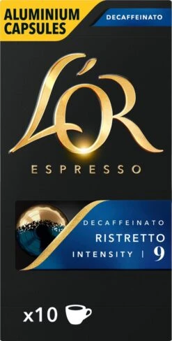 L'OR Espresso Ristretto Decaffeinato - Intensiteit 9/12 - 10 X 10 Capsules 21 L'OR Espresso Ristretto Decaffeinato - Intensiteit 9/12 - 10 X 10 Capsules -Koffiehuis 607x1200 7