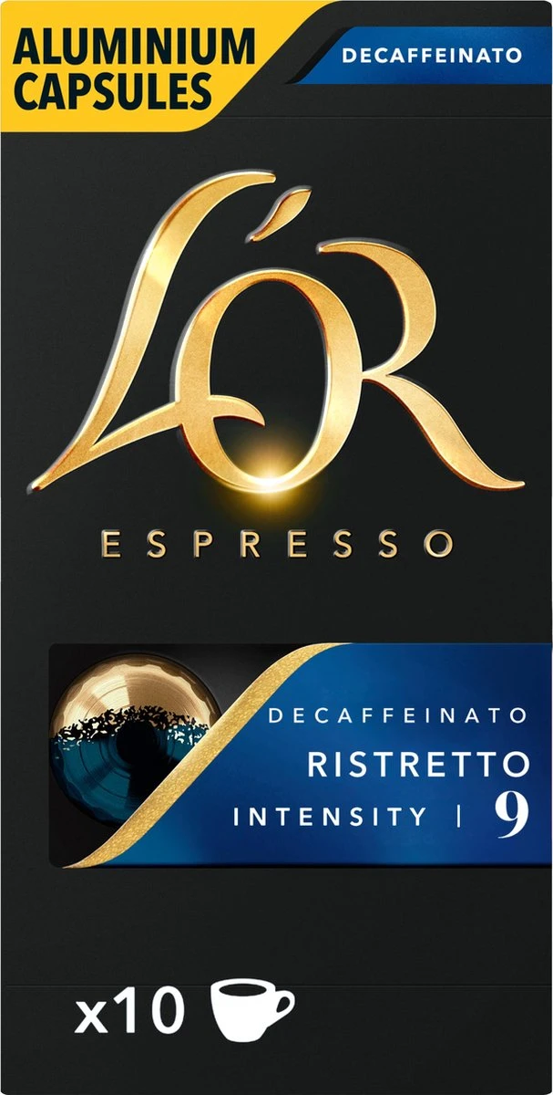 L'OR Espresso Ristretto Decaffeinato - Intensiteit 9/12 - 10 X 10 Capsules 11 L'OR Espresso Ristretto Decaffeinato - Intensiteit 9/12 - 10 X 10 Capsules - Afbeelding 9