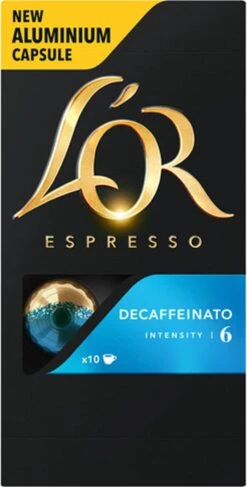 L'OR Espresso Decaffeinato Koffiecups - Intensiteit 6/12 - 10 X 10 Capsules 25 L'OR Espresso Decaffeinato Koffiecups - Intensiteit 6/12 - 10 X 10 Capsules -Koffiehuis 609x1200 1