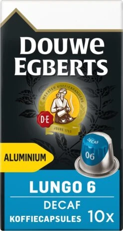 Douwe Egberts Lungo Decaf Koffiecups - Intensiteit 6/12 - 10 X 10 Capsules 20 Douwe Egberts Lungo Decaf Koffiecups - Intensiteit 6/12 - 10 X 10 Capsules -Koffiehuis 643x1200 1