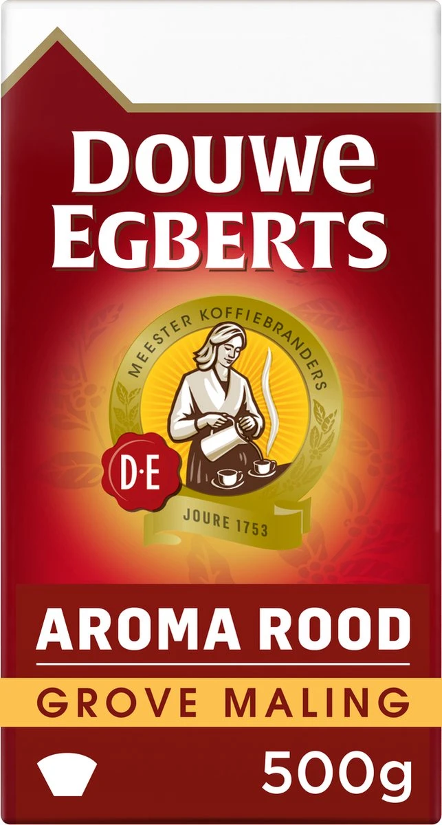 Douwe Egberts Aroma Rood Grove Maling Filterkoffie - 6 X 500 Gram 9 Douwe Egberts Aroma Rood Grove Maling Filterkoffie - 6 X 500 Gram - Afbeelding 7