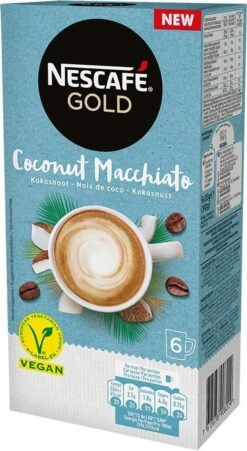 Nescafé Gold Coconut Macchiato Oploskoffie - 6 Doosjes à 6 Zakjes 14 Nescafé Gold Coconut Macchiato Oploskoffie - 6 Doosjes à 6 Zakjes -Koffiehuis 657x1200