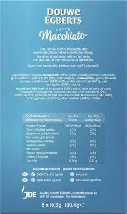 Douwe Egberts Verwenkoffie Latte Macchiato Oploskoffie - 5 X 8 Zakjes -Koffiehuis 713x1200 2