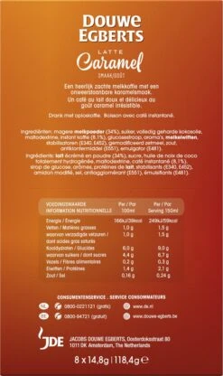 Douwe Egberts Verwenkoffie Latte Caramel Oploskoffie - 5 X 8 Zakjes -Koffiehuis 713x1200 6
