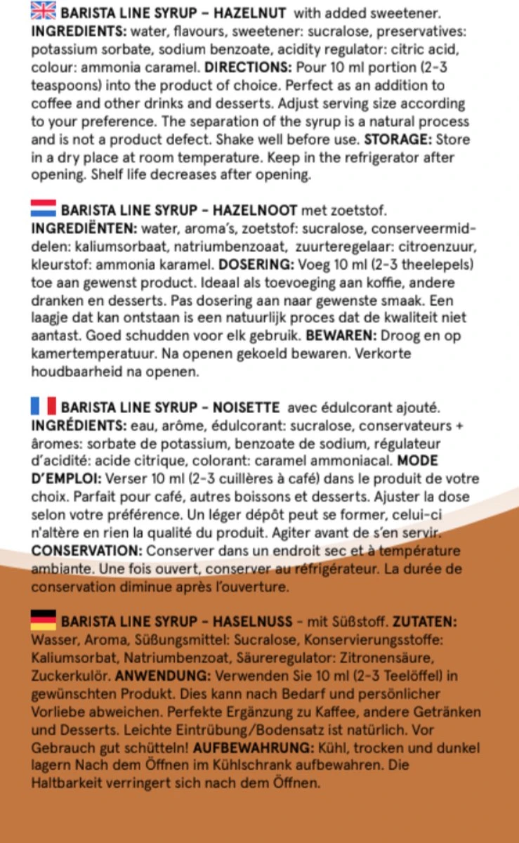 Fitcy | Koffiesiroop | Hazelnoot | Barista Syrup | Zero | Vegan | Vetvrij | Suikervrij | Keto-vriendelijk | Koffie | Siroop | MET DOSEERPOMP | 1L 7 Fitcy | Koffiesiroop | Hazelnoot | Barista Syrup | Zero | Vegan | Vetvrij | Suikervrij | Keto-vriendelijk | Koffie | Siroop | MET DOSEERPOMP | 1L - Afbeelding 5