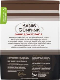 Kanis & Gunnink Dark Roast Koffiepads - 10 X 36 Pads 9 Kanis & Gunnink Dark Roast Koffiepads - 10 X 36 Pads -Koffiehuis 894x1200