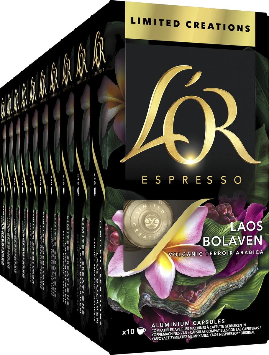 L'OR Espresso Limited Creations Laos Bolaven Koffiecups - Intensiteit 7/12 - 10 X 10 Capsules 3 L'OR Espresso Limited Creations Laos Bolaven Koffiecups - Intensiteit 7/12 - 10 X 10 Capsules