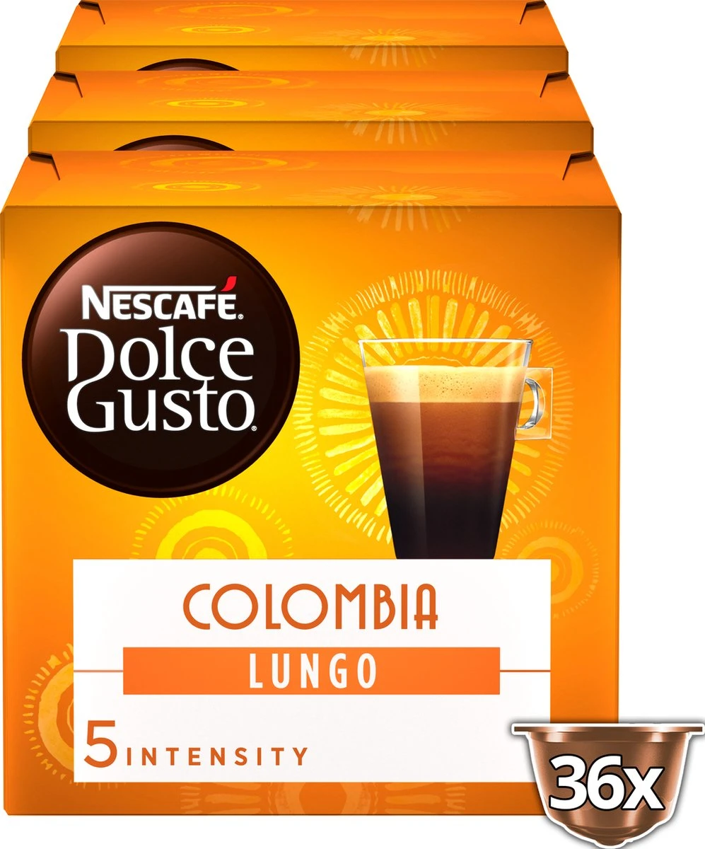 Nescafé Dolce Gusto Absolute Origins Colombia Lungo Capsules - 36 Koffiecups - GB-ORG-05 3 Nescafé Dolce Gusto Absolute Origins Colombia Lungo Capsules - 36 Koffiecups - GB-ORG-05